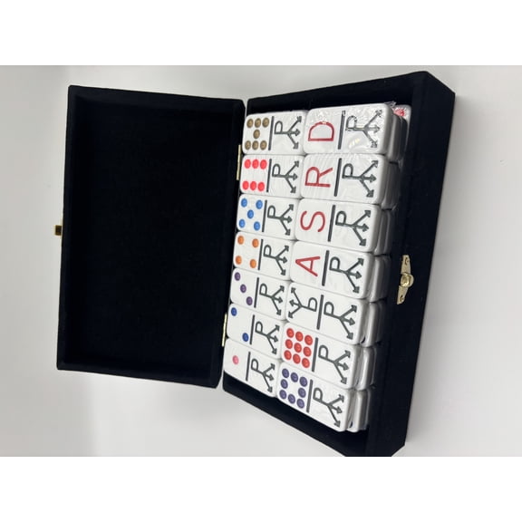 Engrave PIP Dominoes in Velvet Box