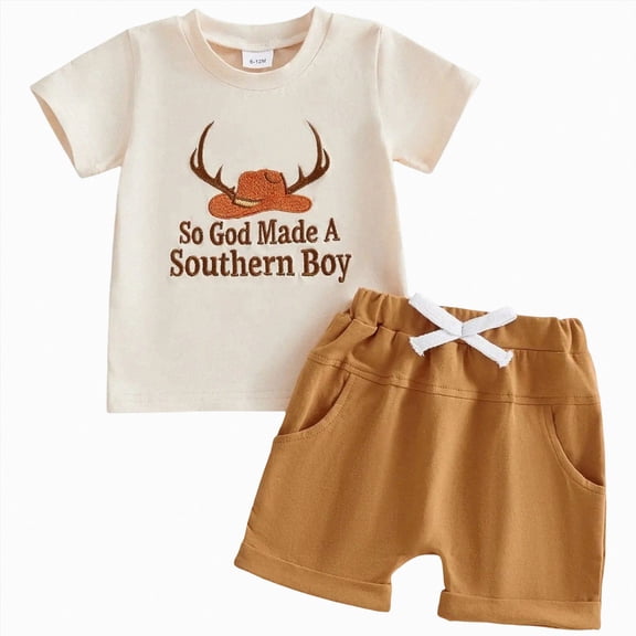 Boys 2-Piece Outfits 6-12 Months 12-24 Months 2T 3T 4T 5T 6T 7T Children Children'S Short Sleeve Set Cotton Summer New Boys Clothing Sets 18-24 Months