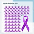 thumbnail image 4 of Purple Awareness Ribbon, 300 Pcs Reusable Purple Recognition Ribbon Pins, Domestic Violence Illness Awareness Purple Lapel Pins, Show Your Support and Care, 4 of 6