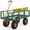 1200 Lbs. | Green + Orange, variant on Kojooin Steel Garden Cart, 500 LBS, 3-in-1 Folding Utility Wagon with Removable Sides, 10 inch Tires, 180° Rotating Handle for Outdoor, Farm, Lawn and Garden, Heavy Duty Flatbed,