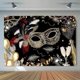 thumbnail image 1 of Yq 7x5 pies Fondos de fotos para fiesta de máscaras Oro y Negro Máscara Pluma Champán Fotografía Fondo Lujo Cumpleaños Mardi Gras Foto Estudio Props B, 1 of 4