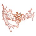 thumbnail image 1 of GOOHOCHY Máscara de media cara de hierro fino Taladro con incrustaciones de metal de oro rosa Máscara de alto grado Accesorios de rendimiento Suministros para fiestas, 1 of 8