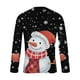 thumbnail image 5 of Blusas y camisas de manga larga y cuello redondo para hombre, informales, a la moda, con estampado navideño, cuello redondo, blusas de licra de manga larga para hombre., 5 of 5
