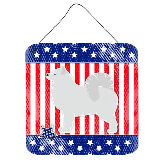 USA Patriotic Samoyed Wall or Door Hanging Prints