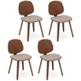 thumbnail image 1 of Costway Modern Dining Chair Set of 4 Chenille Kitchen Chair Armless Side Dinette Chairs, 1 of 10