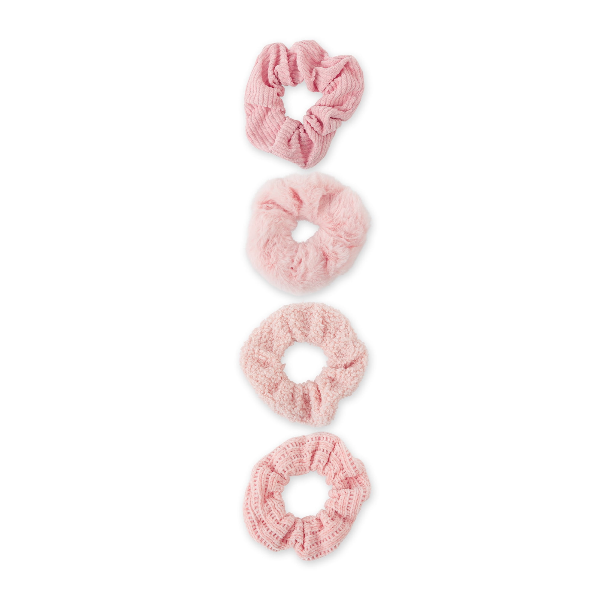 Hadley Wren Scrunchie 4-Piece Set, Pink