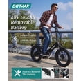 thumbnail image 3 of GOTRAX Bicicleta Eléctrica Plegable F2 para Adultos, Bicicleta Eléctrica con Neumáticos Gruesos de 500W/48V/20mph/20 x 3 con Pantalla LCD, Negra, 3 of 9