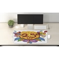 thumbnail image 2 of 25th Birthday Computer Mouse Pad, Cartoon Styled Composition with Floral Details Swirls and Balloons Print, Rectangle Non-Slip Rubber Mousepad Large, 31" x 12" Gaming Size, Multicolor, by Ambesonne, 2 of 2