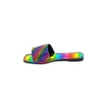 thumbnail image 3 of Women's Rhinestone Slip On Flat Slide Sandals, Rainbow 7, 3 of 3