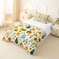 thumbnail image 2 of Manfei Lovely Bear Twin Comforter Sets,Cute Camping Print Bedding Set,White,Reversible,2 Pieces,1 Comforter and 1 Pillowcase, 2 of 7