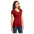 thumbnail image 4 of District Women's Short Sleeve Juniors Very Important V-Neck T-Shirt Classic Red X-Small, 4 of 4