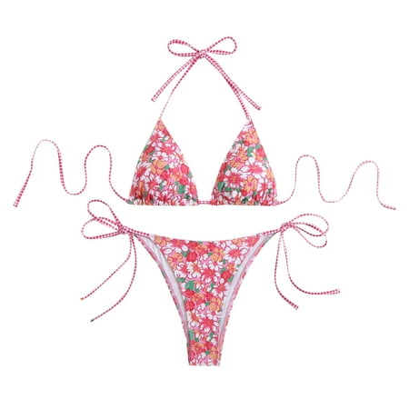 Zuesphe Cute Swimsuit for Women Modest Cute Bikinis for Women Modest Ladies Swimwear Tummy Control Beachwear Dresses for Women 2025 Bandeau Bikini Sets Sexy Strapless Clearance Sales