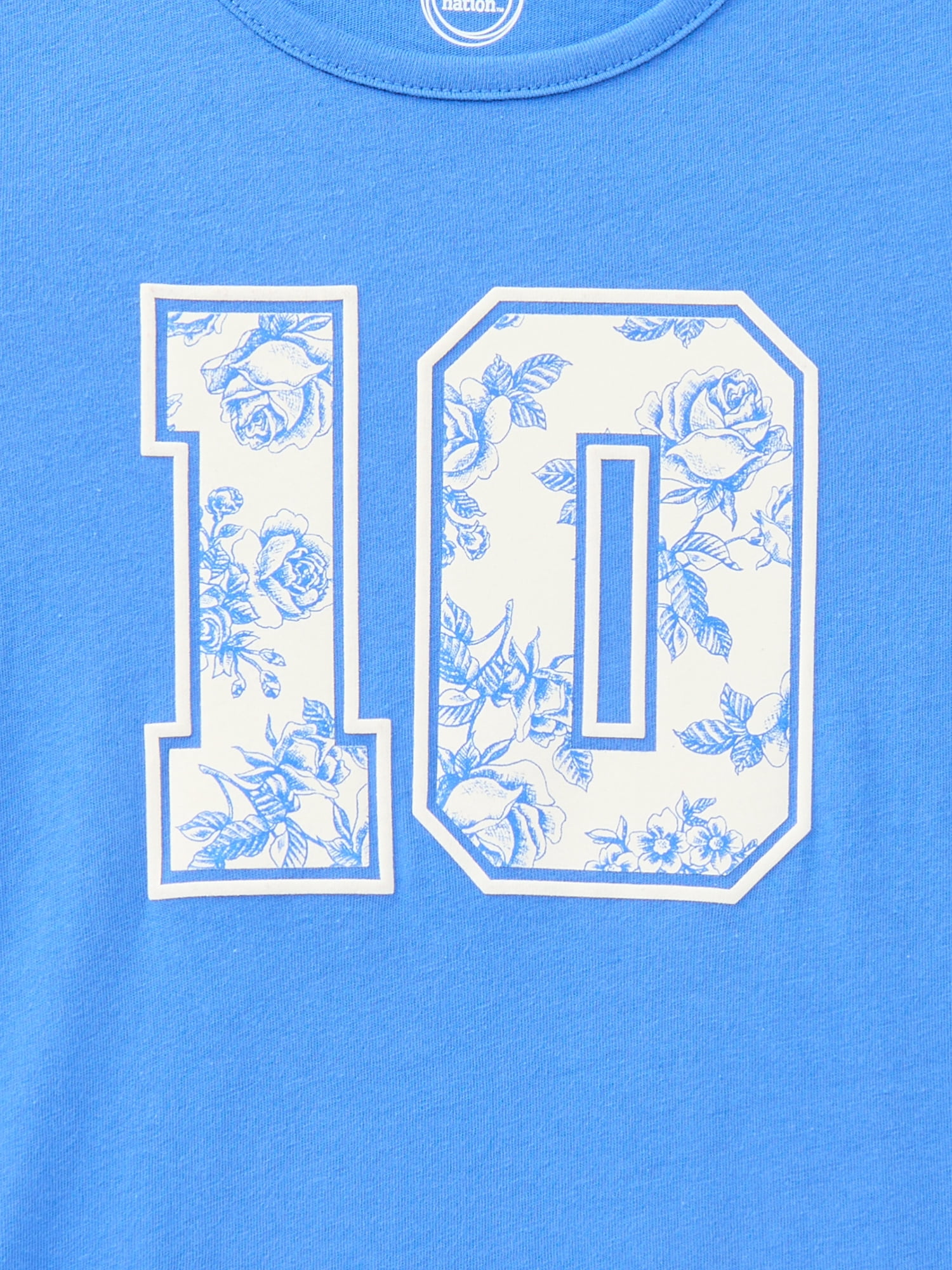 Wonder Nation Girls Embellished Graphic Tee with Short Sleeves, Sizes 4-18 & Plus