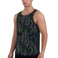 thumbnail image 2 of Lsque Lavender Flowers Pattern Mens Tank Tops Muscle Athletic Quick Dry Sleeveless Workout Fitness T Shirts Beach Tank Top, Loose-fit Sleeveless Shirt for Men-XX-Large, 2 of 7