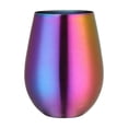 thumbnail image 2 of Stainless Steel Wine Glasses - Outdoor Portable Wine Tumbler & Stemless Wine Tumblers - 100% Unbreakable & Stemless Metal Drinking Cups for Home and Outdoors Dishwasher safe (Rainbow), 2 of 6