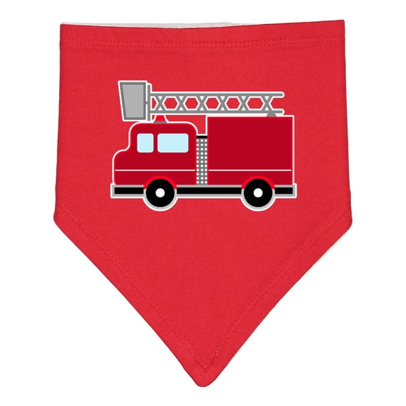 Inktastic Red Firefighter Fire Truck Baby Bandana Bib