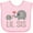 AD-Pink, variant on Inktastic Little Sister Elephant Girls Baby Bib