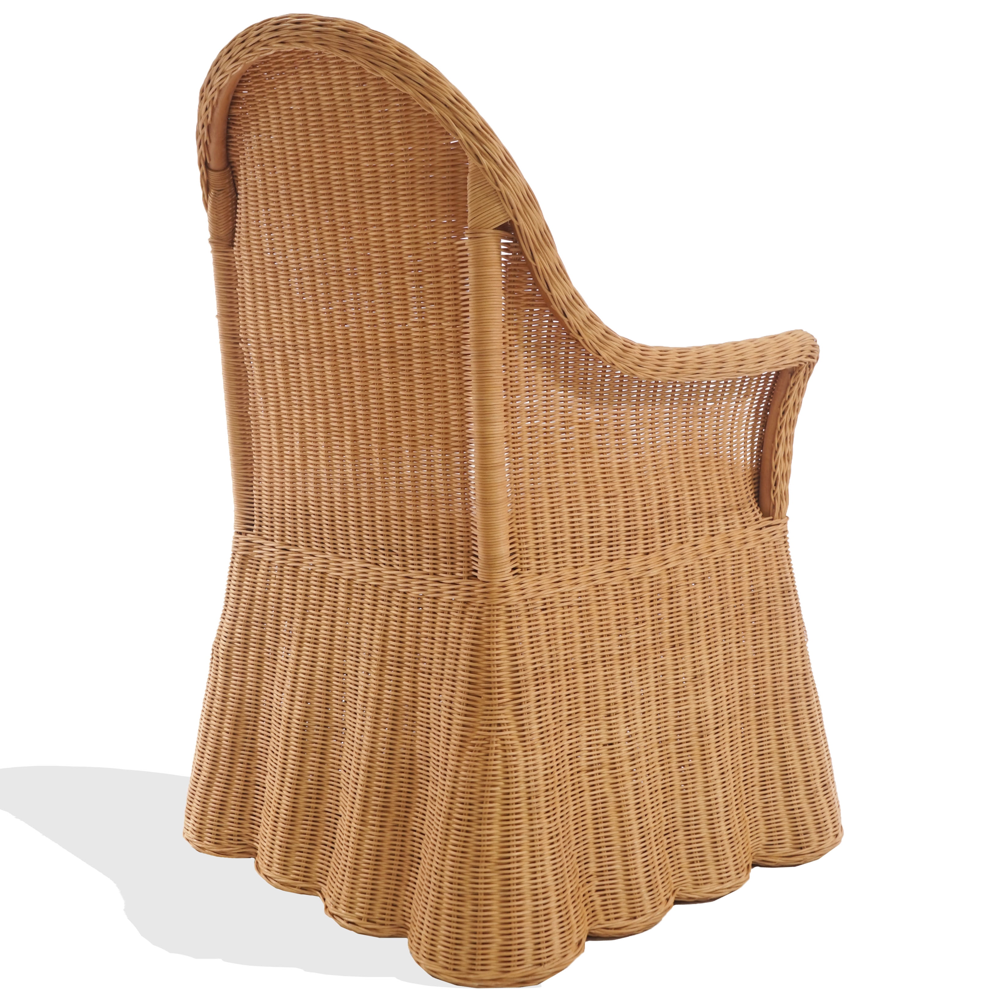 Safavieh Couture Hylda Rattan Dining Chair, Natural/White