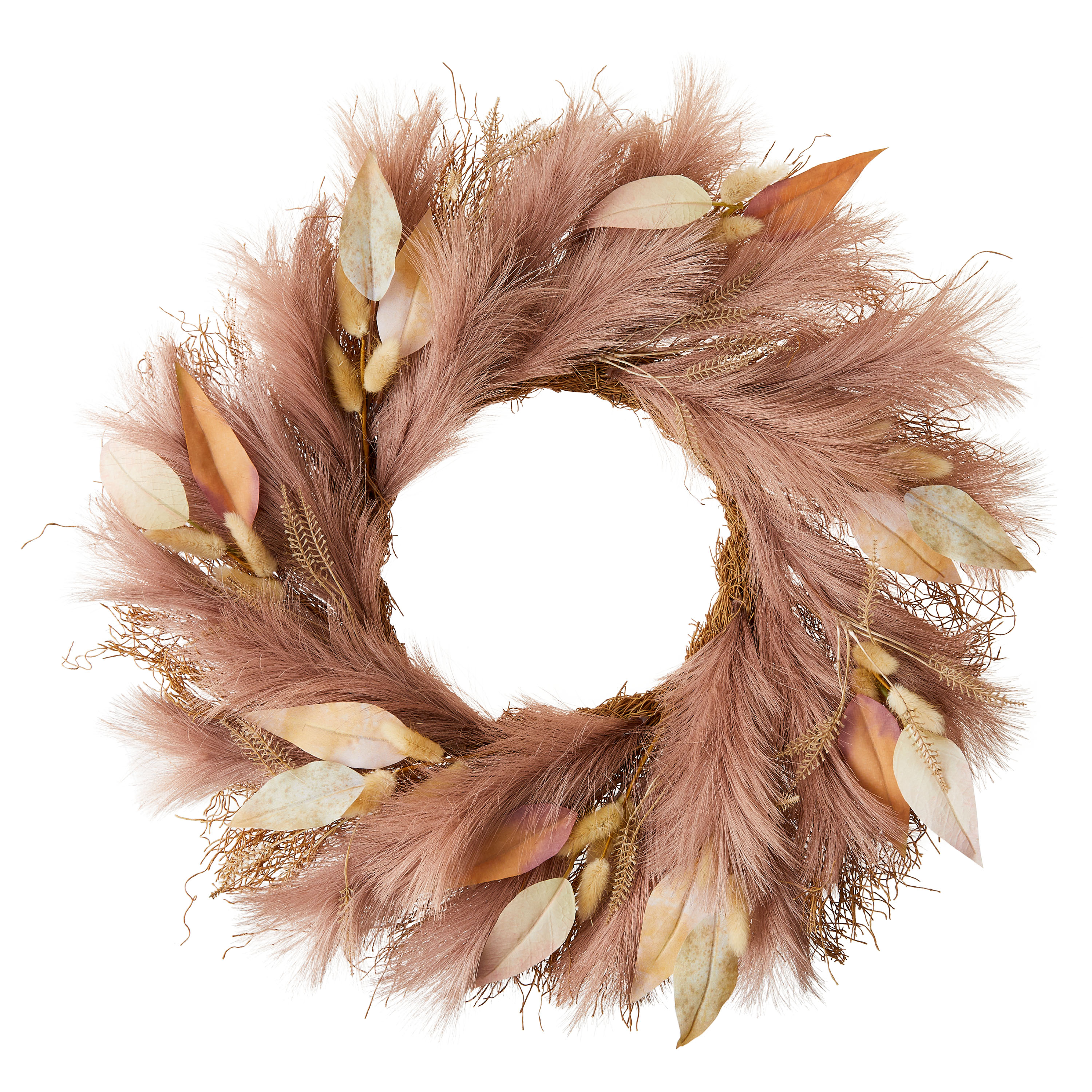 Polyester Pampas Grass Wreath, 24", Fall by Way To