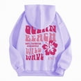 thumbnail image 5 of Towmus Cute Pink Flower Hoodie for Woman Preppy Sweatshirts Trendy Puff Print Letter Graphic Hoodies Casual Pullover Tops, 5 of 8