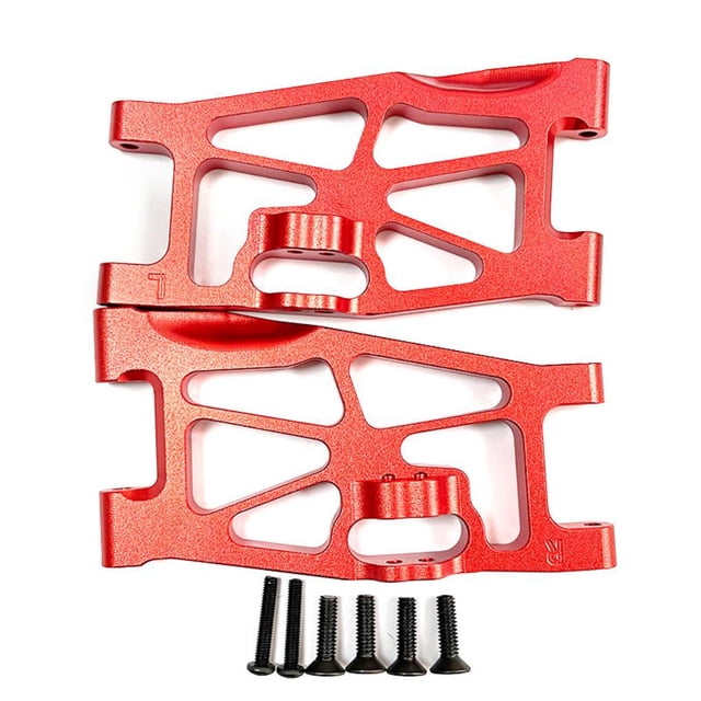 Brazo de suspensión inferior delantero Vogacara Aleación de aluminio para 1/10 LOSI Baja Rey 4WD RC Rojo