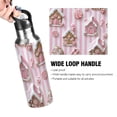 thumbnail image 4 of Yayeee 33oz Insulated Water Bottle Double Wall Stainless Steel with Flip Straw Lid, Pink Gingerbread Houses, 4 of 7