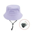 thumbnail image 2 of THDHVS Kids Hats,Solid Color Parent Child Bucket Hat Adjustable Cotton Breathable Casual Sun Hat for Boys Girls Family Matching,Toddler Hat Purple Free Size, 2 of 3