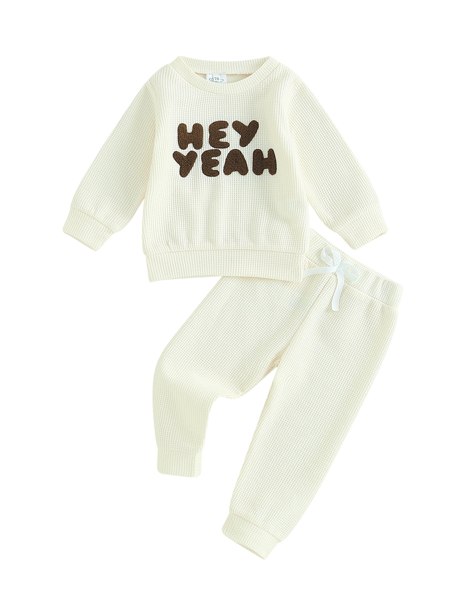 xiaxaixu Infant Baby Autumn Outfits Letter Pattern Long Sleeve Sweatshirt Tops Pants Set Winter Clothes