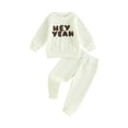 thumbnail image 1 of xiaxaixu Infant Baby Autumn Outfits Letter Pattern Long Sleeve Sweatshirt Tops Pants Set Winter Clothes, 1 of 9