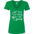 thumbnail image 3 of Inktastic Dance Like Frosty, Shine Like Rudolph, Give Like Santa Women's V-Neck T-Shirt, 3 of 5