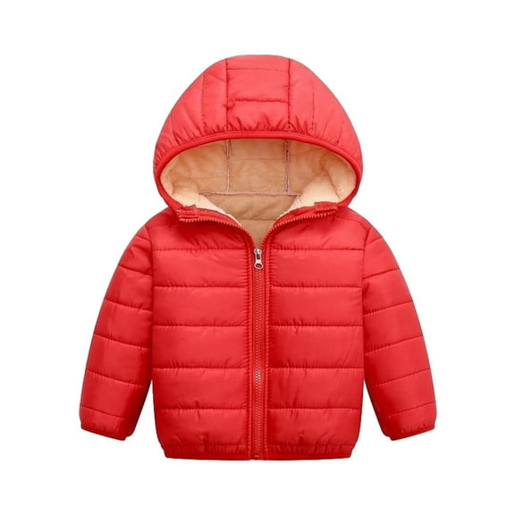 EnJoCho Baby Toddler Boys Girls Winter Coat Puffer Jacket Thicken Warm Fleec𝖾 Outerwear Hood Pocket Insulated Snow Waterproo𝖿 Windproof Thermal 1 2 3 4 5 6 7 Years