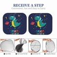 thumbnail image 5 of Kdxio Dinosau Space Explorer Print 2-Piece Sun Shade Front Windshield - Foldable Car Front Window Sunshades For Most Sedans Suv Truck, 5 of 6
