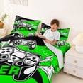 thumbnail image 3 of Erosebridal Boys Gamer Queen Sheet Sets, Video Game Controller Bed Set, Green, 1 Flat Sheet, 1 Fitted Sheet and 2 Pillowcases, 3 of 5