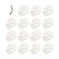 Supvox Hanging Props Wooden Skull DIY Pendant 20Pcs