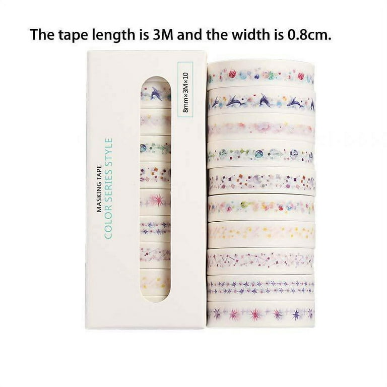 Gift Wrapping Paper Tape, Pastel Decorative Stickers for Gift Hand