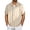 Beige, variant on Collared Shirts for Men Short Sleeve Deep V Neck Shirt Casual Loose Fit Lightweight Pleated Top Beach Vacation Shirt Beige L