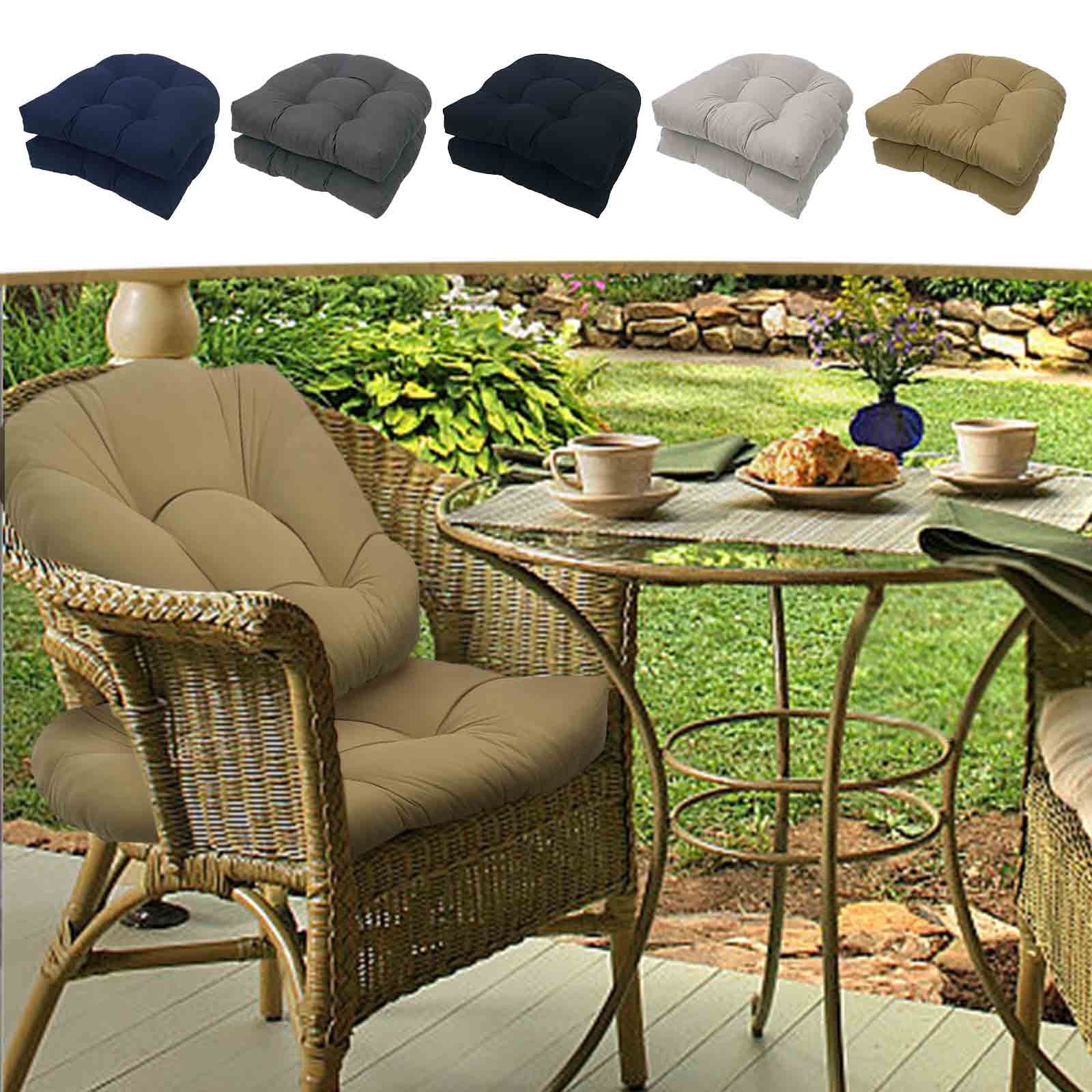 Xiao Hua indoor and outdoor chair cushion cushion 2-piece set, suitable for terrace, garden rattan chair cushion, tatami mat, Dark green