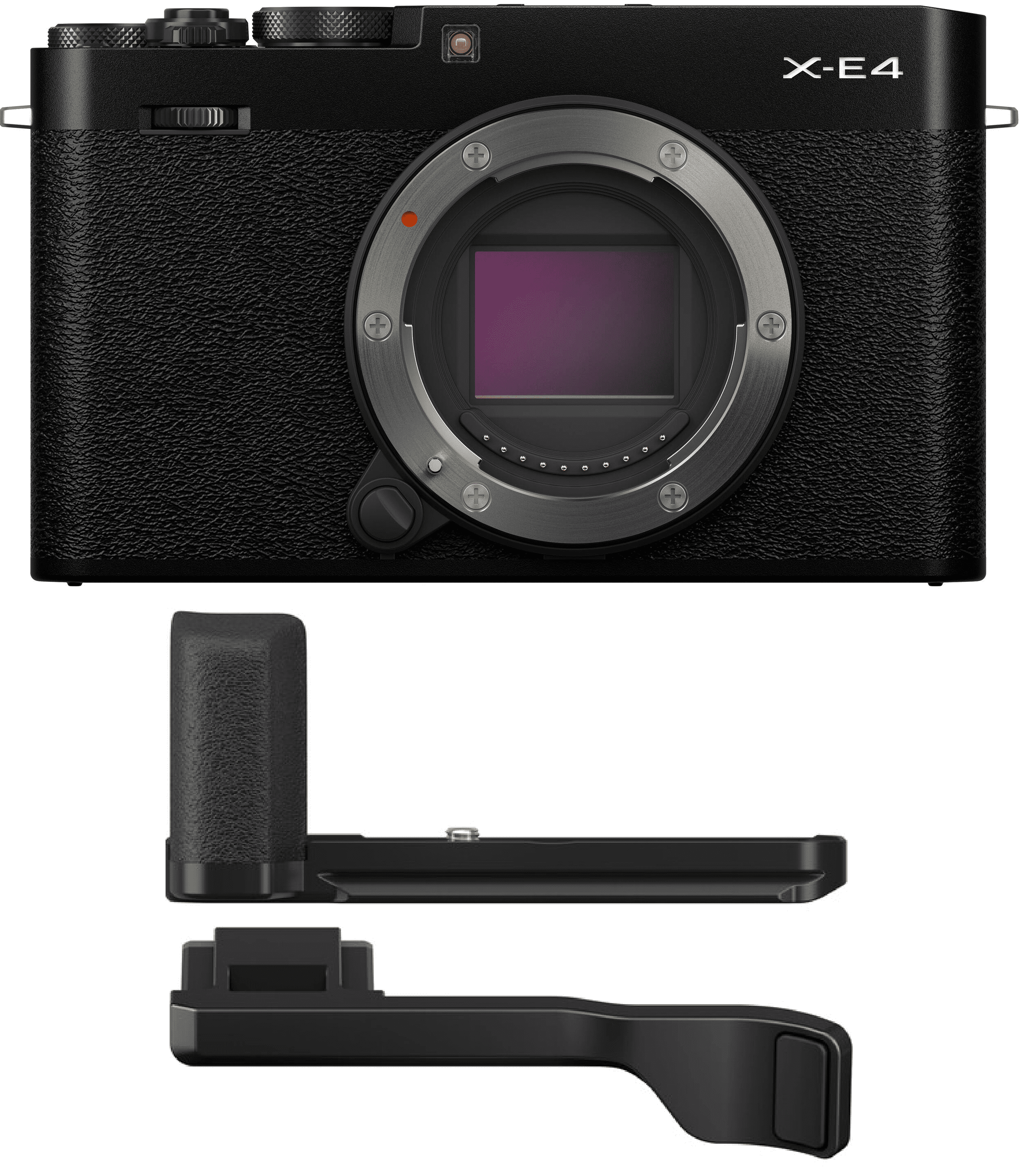 Preek Geleend Doe voorzichtig FUJIFILM X-E4 Mirrorless Camera (Black) with Metal Hand Grip (MHG-XE4) &  Thumb Rest (TR-XE4) - Walmart.com