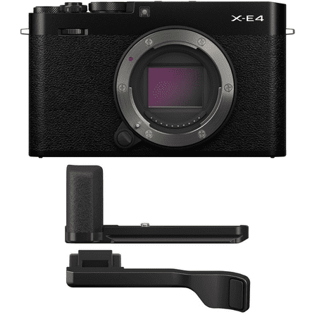 FUJIFILM X-E4 Mirrorless Camera (Black) with Metal Hand Grip (MHG-XE4) & Thumb Rest (TR-XE4)
