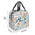 thumbnail image 3 of Salouo Watercolor Wildflowers 1 for Unisex Lunch Bag Leakproof Lunch Tote Large Capacity Reusable Insulated Lunch Box Cooler Lunch Container for Work/Office/Picnic/Travel-Black, 3 of 8