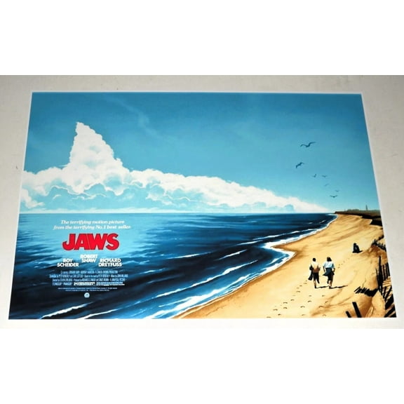 JAWS Film Steven Spielberg 1975 Alternate Poster "Shark Beach" 19"x13"