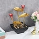 thumbnail image 5 of Fuente de agua de mesa Zulema adorno de luz cálida LED loto decorativo 3 niveles, 5 of 8
