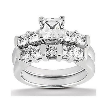 - Harry Chad HC12998 1.51 CT Diamond Princess Cut Solitaire Ring Band White Gold - Color F - VS1 & VVS1 Clarity