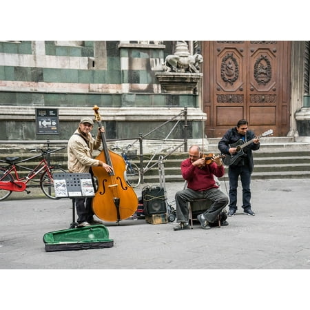 Framed Art for Your Wall Florence Italy Street Music Street Musicians 10x13