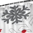 thumbnail image 3 of White Christmas Snowflake Pattern Shower Curtain 72"x84" ,Bathroom Decorative Shower Curtains Set with 12 Hooks,Modern Waterproof Washable Shower Curtain, 3 of 6