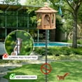 thumbnail image 3 of 18 inch Wrap Around Squirrel Baffle Proof Baffles Durable Plastic Bird Feeder Guard with Hook black hook style(PVC), 3 of 9
