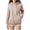 Khaki, variant on Jinhomg 2025 Trendy Hoodies for Women Plus Size Casual Solid Drawstring Hooded Sweatshirt Oversized Comfy Long Sleeve Zip Up Jacket with Pockets Summer Saving Black XXXL
