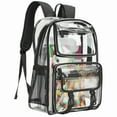 thumbnail image 7 of DAKIMOE Clear Backpack Heavy Duty Large Capacity PVC Transparent Waterproof Bag for School Stadium College, 7 of 7