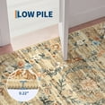 thumbnail image 6 of HOMERRY Floral Border Print Non Slip Area Rug 9' x 12' for Living Room Washable Indoor Carpet, Brown, 6 of 6