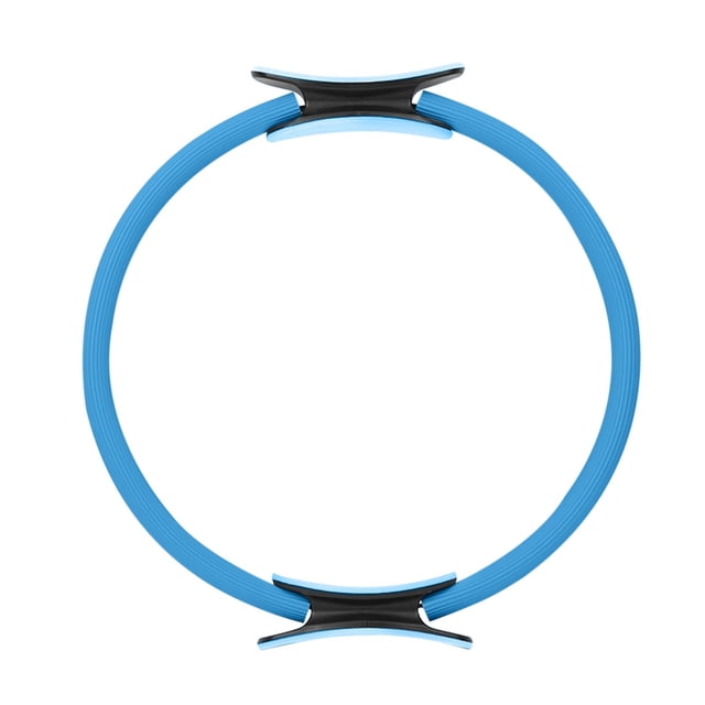 Aro de fitness mágico de 38 cm para tonificar la cara interna y externa de los muslos, pilates y entrenamiento de core para yoga (azul)